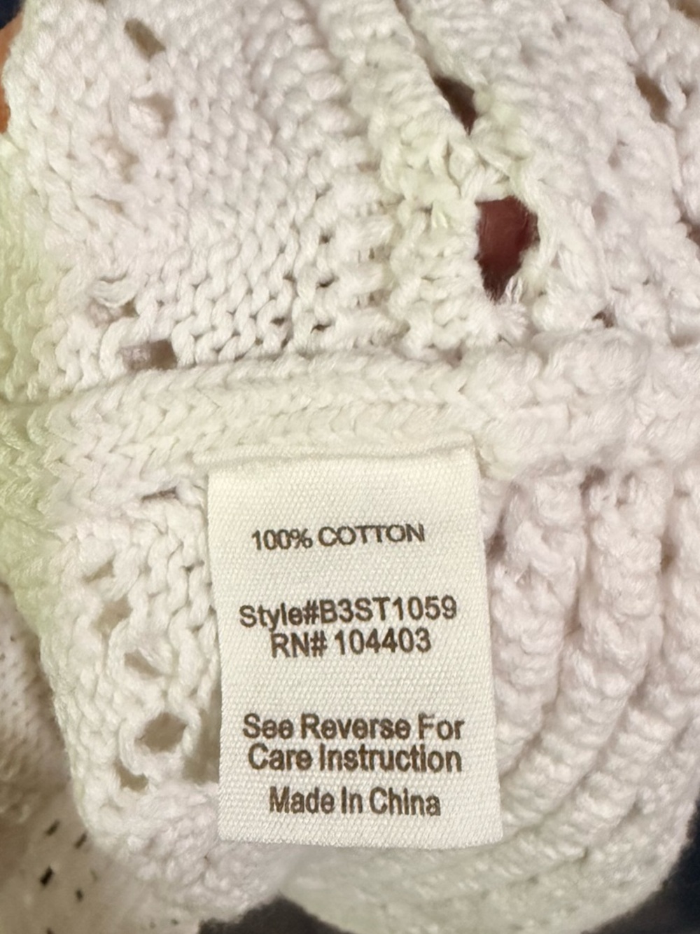 Cream Knit Button-Front Top with Ruffle - Picture 4 of 5